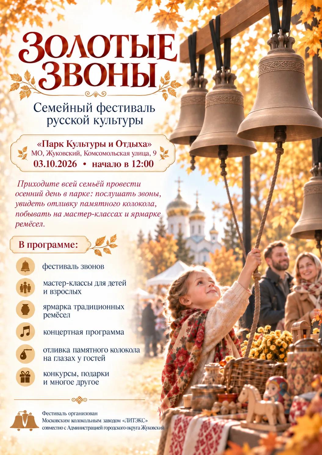 ЗОЛОТЫЕ ЗВОНЫ. Семейный фестиваль РУССКОЙ КУЛЬТУРЫ
